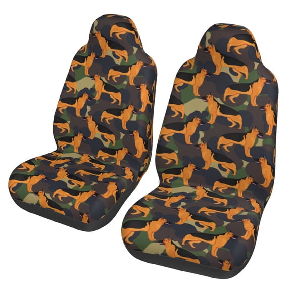 Vsdgher German Shepherd Dog Automotive Seat Covers for Cars Trucks and SUVs  Car Seat Covers for Truck Seat Protectors Set of 2