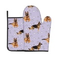 thumbnail image 1 of Vsdgher German Shepherd Dog Oven Mitts and Pot Holders 2 pcs Set,High Heat Resistant Kitchen Oven Glove for Baking and Cooking, 1 of 7