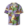 thumbnail image 1 of Vsdgher German Shepherd Dog Print Men's Wrinkle Free Untucked Cuban Shirt Business Casual Button Down Shirts Short Sleeve Shirt, 1 of 7