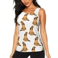 thumbnail image 1 of Vsdgher German Shepherd Dog Print Tank Top Sports Vest Bra for Women Sports ,Performance Stretchy Quick Dry Sports Workout Running Top Vest with Removable Pads, 1 of 8