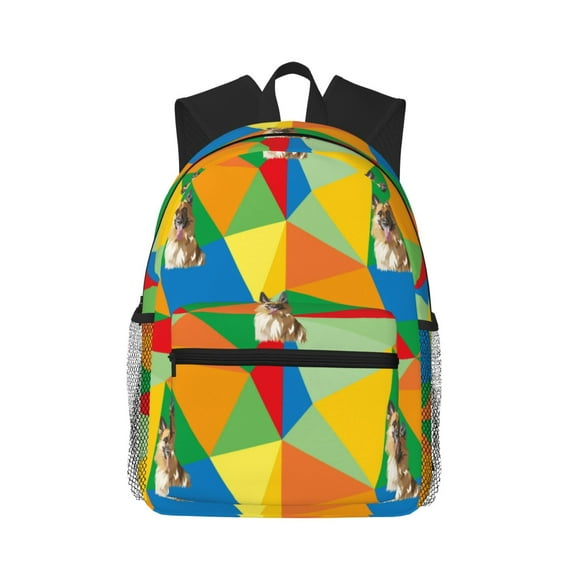 Vsdgher German Shepherd Dog Print Unisex Large Capacity Bookbag Schoolbag Casual Daypack for High School/College/Teens/Travel/Work