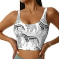 thumbnail image 1 of Vsdgher German Shepherd Dog Print Women Sleeveless Athletic Tank Top Built-in Bra Camisole Sports Vest for Yoga Running Fitness Exercise with Removable Pads, 1 of 8