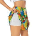 thumbnail image 1 of Vsdgher German Shepherd Dog Print Women's Running Double Layer Shorts High Waisted with Pockets Elastic Yoga Workout Athletic Gym Sports, 1 of 8