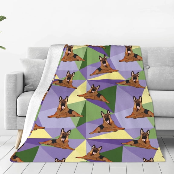 Vsdgher German Shepherd Dog Ultra-Soft Micro flannel Blanket Throw Blankets for Couch Sofa, Bed (4 sizes)-80"x60"
