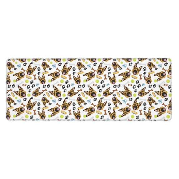 Vsdgher German Shepherd Dog for Mouse Pad with Stitched Edges,Desk mat for Laptop,Computer & PC, Wristing Pad for Gamer,Office & Home,12 x 31.5 in