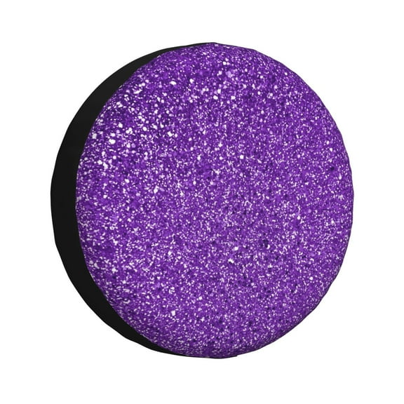 Vsdgher Glitter Purple for Spare Tire Cover, Tire Wheel Protector Wheel Cover Fit for Truck,Trailer,RV,SUV,Camper and Most Vehicle-14 inch