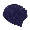 thumbnail image 1 of Vsdgher Glittering Purple Starfield Slouchy Beanie Hat for Men/Women, Skull Cap Chemo Cap Night Sleeping Cap, 1 of 8