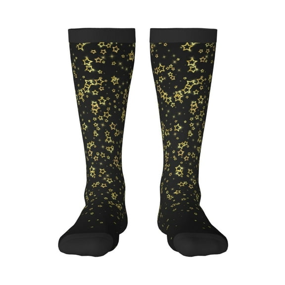 Vsdgher Glittering stars Knee Socks, High Socks Long Stretchy Sock Women Knee High Stocking, Long Socks for Women