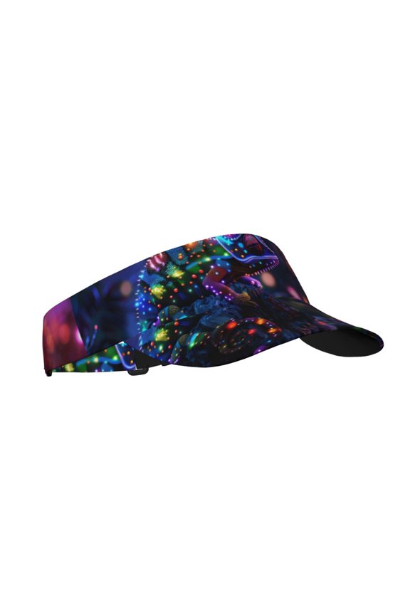 Glowing Chameleon Fantasy Art Print Adult Sunscreen Visor Cap,1 Piece of Sport Sun Visor Hats Adjustable Sun Hat for Outdoor Activities Fits for Women and Men (One Size)