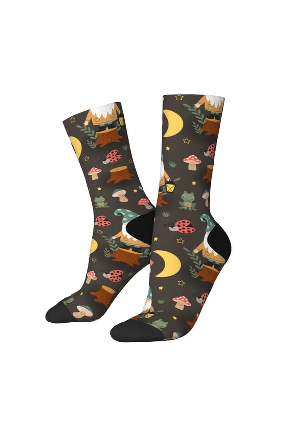 Gnome Insect Frog Crew Socks for Men & Women, Breathable Casual Athletic Ankle Socks