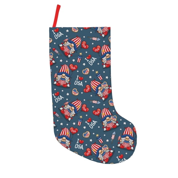 Vsdgher Gnome Love USA Christmas Stockings 18 inch Large Kids Stocking Bags Hanging Socks for Christmas Decor Decorations