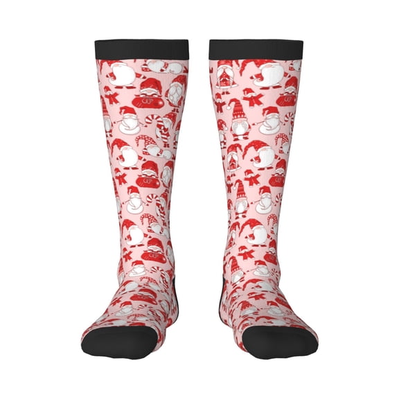 Vsdgher Gnome Merry Christmas Knee Socks, High Socks Long Stretchy Sock Women Knee High Stocking, Long Socks for Women