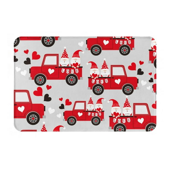 Vsdgher Gnomes On The Car Flannel Anti-Slip Floor Mat Comfort Mat Outdoor Rug, Indoor Outdoor Rugs for Home, Office, Laundry 16''x24''in