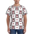 thumbnail image 1 of Vsdgher Gnomes and Hearts Print Men's Dry Fit Mesh Athletic Shirts Moisture Wicking Tennis T-Shirt Tops, 1 of 9