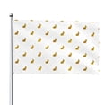 thumbnail image 1 of Vsdgher Gold Rabbit Print Outdoor Decorative Flag 4x6ft, Suitable for outdoor decoration, can be hung indoors, on outdoor lawns, balconies, parties, 1 of 5