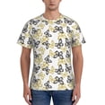 thumbnail image 1 of Vsdgher Golden Glitter Butterflies Print Men's Dry Fit Mesh Athletic Shirts Moisture Wicking Tennis T-Shirt Tops, 1 of 9