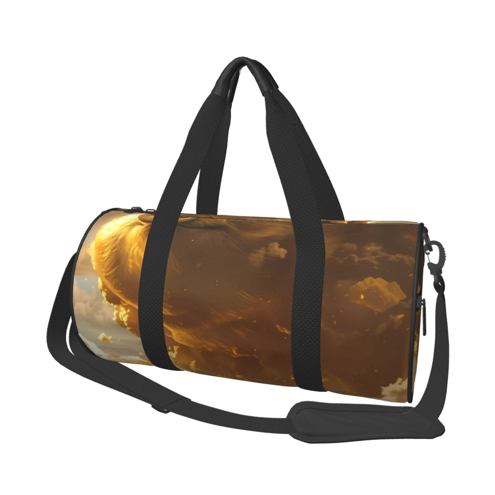 Vsdgher Golden Pig Cloud Fantasy 45L Foldable Duffel Bag, Sports Gym Bag,Overnight Bag, Portable Weekender Bag for Airplanes
