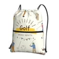 thumbnail image 1 of Vsdgher Golf Icons And Golfer Drawstring Backpack Water Resistant String Bag Sports Sackpack Gym Sack for Men Women, 1 of 6