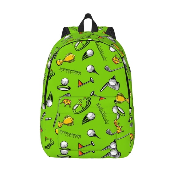 Vsdgher Golf Sport Club Print Canvas Backpack Travel Rucksack Unisex Knapsack 15.7/17.7Inch Laptop Backpack for Work,College -Medium