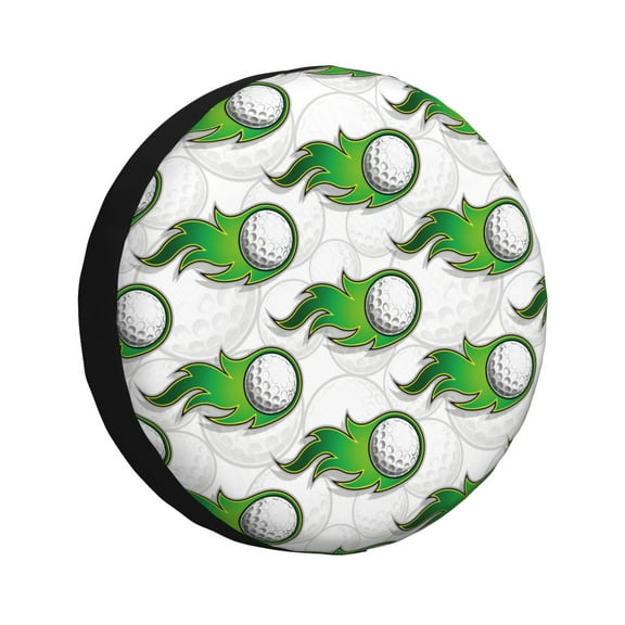 Vsdgher Golf balls for Spare Tire Cover, Tire Wheel Protector Wheel Cover Fit for Truck,Trailer,RV,SUV,Camper and Most Vehicle-14 inch