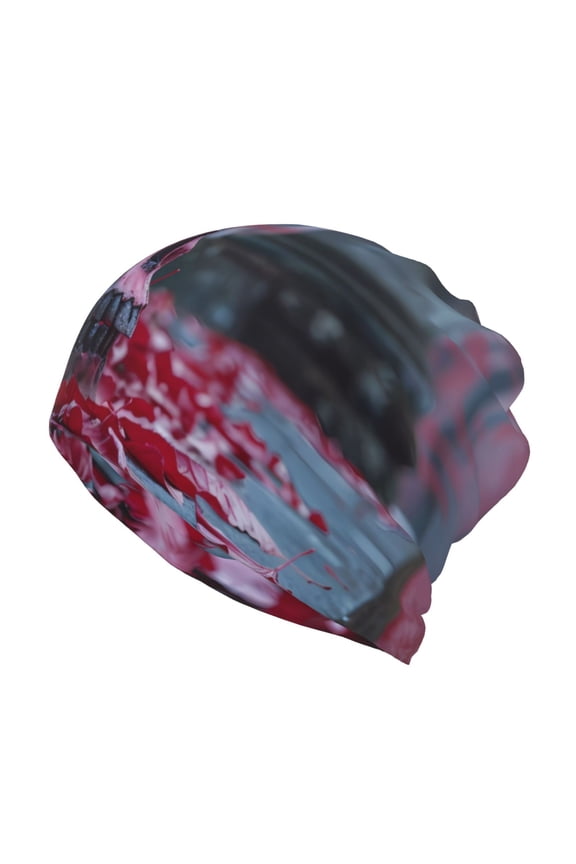 Gothic Red Skull Cemetery Slouchy Beanie Hat for Men/Women, Skull Cap Chemo Cap Night Sleeping Cap