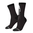 thumbnail image 1 of Vsdgher Gothic Skull Drape Crew Socks for Men & Women, Breathable Casual Athletic Ankle Socks, 1 of 6