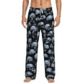 thumbnail image 1 of Vsdgher Gothic Skull Print Mens Pajama Pants Sleep & Lounge Pants, PJ Bottoms With elastic waistb and Pockets, 1 of 5