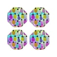 thumbnail image 1 of Vsdgher Graffiti Pineapples Leather Coasters for Drinks, Durable Drink Coasters 4 Set for Tabletop Protection, Luxurious Home Décor and Housewarming Gift ( {designName})Octagon, 1 of 6
