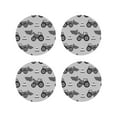 thumbnail image 1 of Vsdgher Gray Tractor Leather Coasters for Drinks, Durable Drink Coasters 4 Set for Tabletop Protection, Luxurious Home Décor and Housewarming Gift ( {designName})Round Shape, 1 of 6