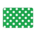 thumbnail image 1 of Vsdgher Green And White Polka Dot Flannel Anti-Slip Floor Mat Comfort Mat Outdoor Rug, Indoor Outdoor Rugs for Home, Office, Laundry 16''x24''in, 1 of 7
