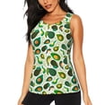 thumbnail image 1 of Vsdgher Green Avocado (2) Print Tank Top Sports Vest Bra for Women Sports ,Performance Stretchy Quick Dry Sports Workout Running Top Vest with Removable Pads, 1 of 8