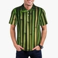 thumbnail image 1 of Vsdgher Green Bamboo Fence1 Polo Shirts for Men, Men's Short Sleeve Stretch Polo Shirt, Shirts for Men-XX-Large, 1 of 6