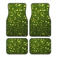 thumbnail image 1 of Vsdgher Green Glitter Sparkle Car Foot Mat Set of 4 Pieces Universal Floor Liner Car Accessories Fits Most Cars, Trucks, Vans, sedans, SUV, 1 of 7