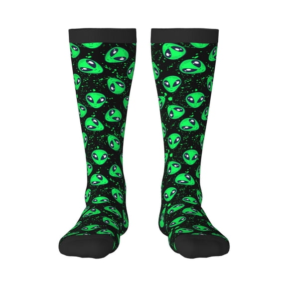 Vsdgher Green Monster Knee Socks, High Socks Long Stretchy Sock Women Knee High Stocking, Long Socks for Women