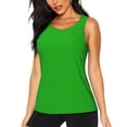 thumbnail image 1 of Vsdgher Green Print Tank Top Sports Vest Bra for Women Sports ,Performance Stretchy Quick Dry Sports Workout Running Top Vest with Removable Pads, 1 of 8