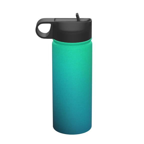 Vsdgher Green Turquoise Teal for Insulated Stainless Steel Water Bottle,18oz Sports Water Bottle Stainless Steel Reusable Tumbler for Sports, Travel, and School