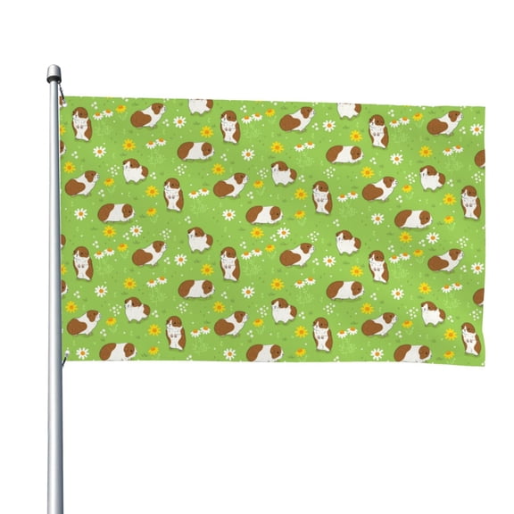 Vsdgher Guinea Pigs Print Outdoor Decorative Flag 4x6ft, Suitable for outdoor decoration, can be hung indoors, on outdoor lawns, balconies, parties