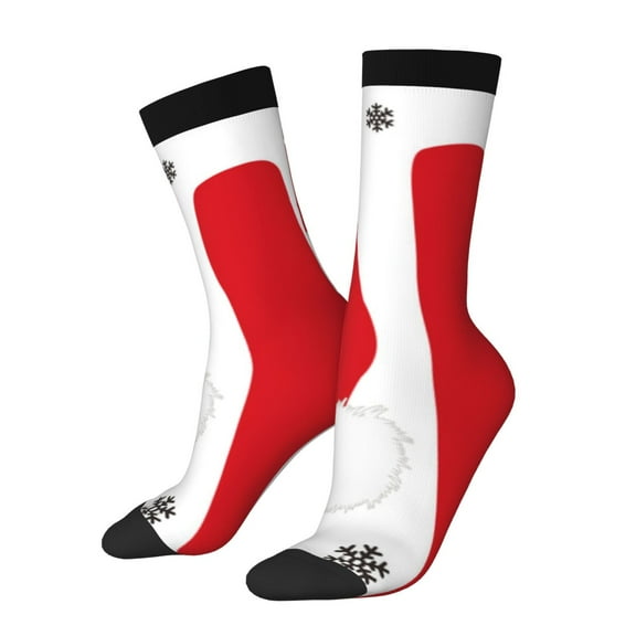 Vsdgher HOHOHO Christmas Crew Socks for Men & Women, Breathable Casual Athletic Ankle Socks