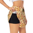 thumbnail image 1 of Vsdgher Halloween Elements Print Women's Running Double Layer Shorts High Waisted with Pockets Elastic Yoga Workout Athletic Gym Sports, 1 of 8