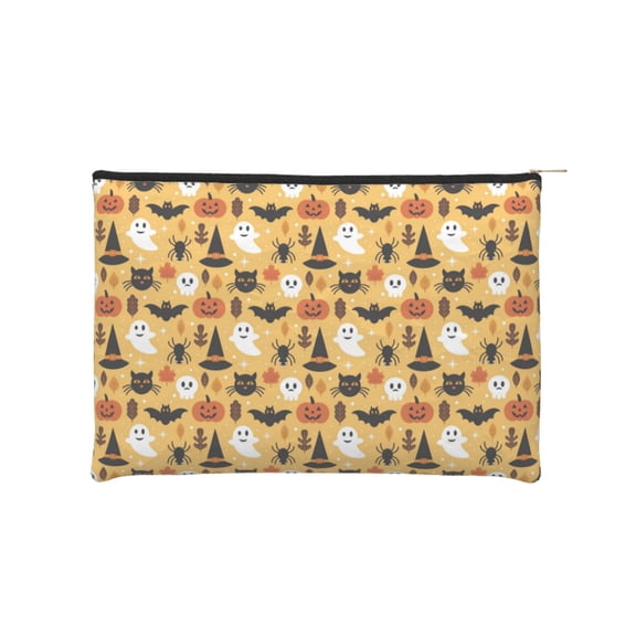 Vsdgher Halloween Ghost Pumpkin DuPont paper portable toiletry bag for Women&Men Camping Outdoor Tent Home Office,Hanging Hook, Water-resistant Makeup Cosmetic Bag