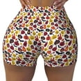 thumbnail image 1 of Vsdgher Halloween Pumpkin print Workout Shorts for Women Seamless Soft Smooth Gym Yoga Scrunch Active Exercise Fitness Shorts, 1 of 8