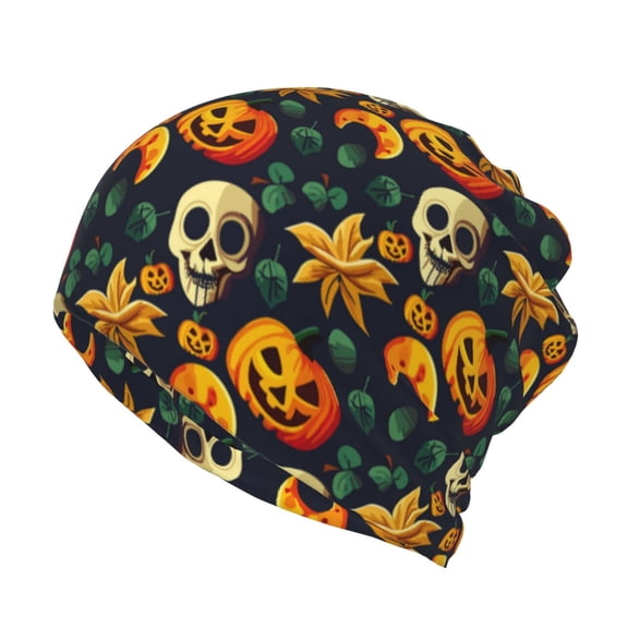 Vsdgher Halloween Skull Slouchy Beanie Hat for Men/Women, Skull Cap Chemo Cap Night Sleeping Cap