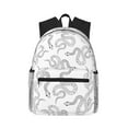 thumbnail image 1 of Vsdgher Hand Drawn Snake Print Unisex Large Capacity Bookbag Schoolbag Casual Daypack for High School/College/Teens/Travel/Work, 1 of 8