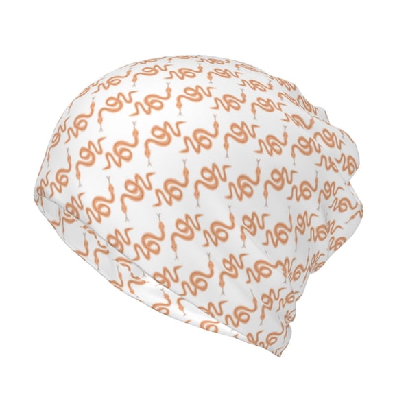 Vsdgher Hand Drawn Snake Slouchy Beanie Hat for Men/Women, Skull Cap Chemo Cap Night Sleeping Cap