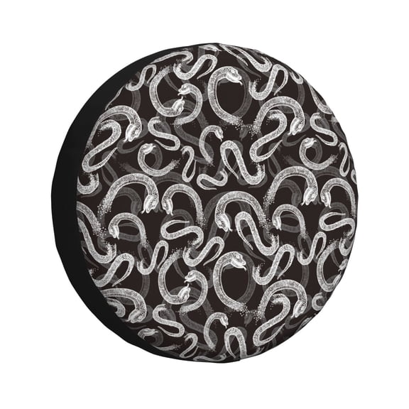 Vsdgher Hand Drawn Snake for Spare Tire Cover, Tire Wheel Protector Wheel Cover Fit for Truck,Trailer,RV,SUV,Camper and Most Vehicle-14 inch