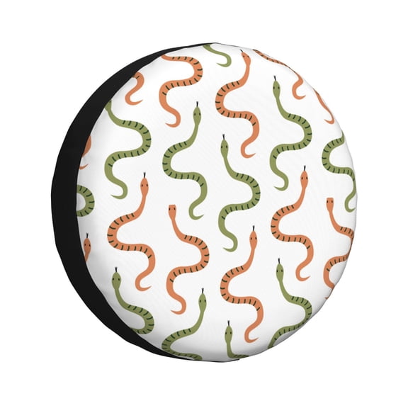Vsdgher Hand Drawn Snake for Spare Tire Cover, Tire Wheel Protector Wheel Cover Fit for Truck,Trailer,RV,SUV,Camper and Most Vehicle-14 inch