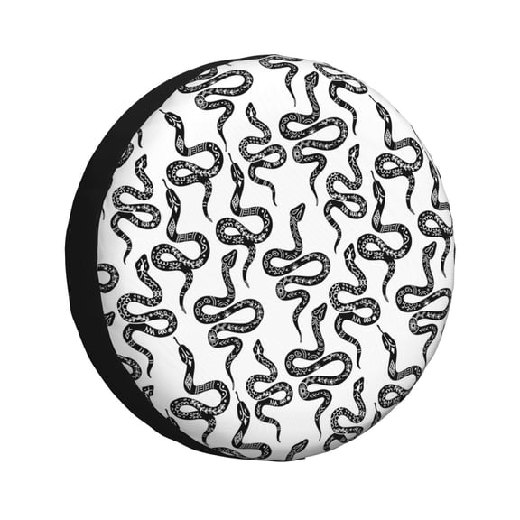 Vsdgher Hand Drawn Snake for Spare Tire Cover, Tire Wheel Protector Wheel Cover Fit for Truck,Trailer,RV,SUV,Camper and Most Vehicle-15 inch