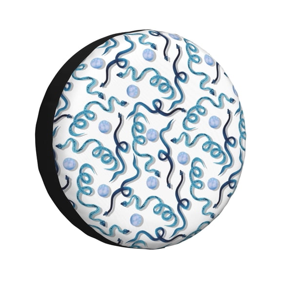 Vsdgher Hand Drawn Snake for Spare Tire Cover, Tire Wheel Protector Wheel Cover Fit for Truck,Trailer,RV,SUV,Camper and Most Vehicle-15 inch