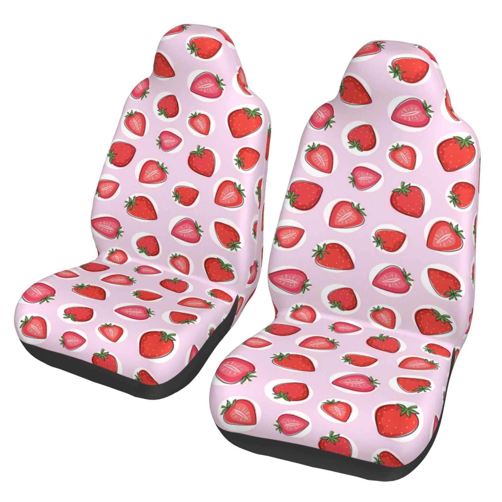 Vsdgher Hand Drawn Strawberry Automotive Seat Covers for Cars Trucks and SUVs Car Seat Covers