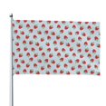 thumbnail image 1 of Vsdgher Hand Drawn Strawberry Print Outdoor Decorative Flag 4x6ft, Suitable for outdoor decoration, can be hung indoors, on outdoor lawns, balconies, parties, 1 of 5